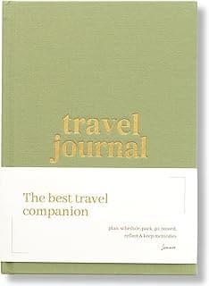 Lamare Diário de viagem – Melhores presentes de viagem para mulheres, personalize suas viagens, capture suas memórias neste caderno de viagem tamanho A5, capa de linho tamanho A5, melhores presentes