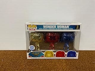 Funko Pop Dc Wonder Woman 3-pack Chrome Exclusive