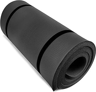Tapete de exercício Crown Sports 2,54 cm de espessura, 182,88 cm x 60,96 cm com alça de braço - Tapete de exercício antiderrapante com espuma de alta densidade para exercícios de ioga e pilates - 4X mais espesso que outros tapetes de exercício