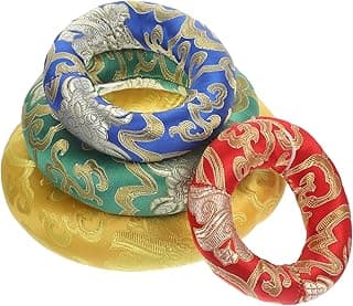 JOINPAYA 4 peças de almofada tibetana feita à mão que protege o som, design leve e portátil para meditação, ioga e alívio do estresse, cores aleatórias