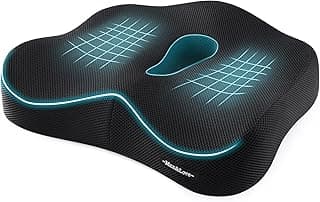 Almofada de cadeira de espuma viscoelástica para aliviar dores ciáticas nas costas, no cóccix, discopatia, osteoartrite ortopédica, almofada de próstata, almofada para dor lombar, modelagem de quadril