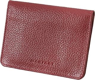 Carteira Feminina de Couro Bovino Legítimo p/Cartões, RG, CNH e Cédulas Dobradas Mariart 649 (Cereja)