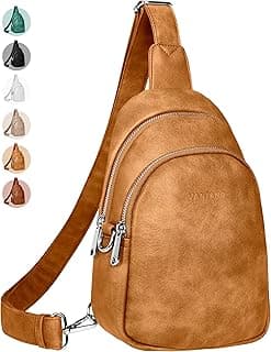 Bolsas transversais para mulheres: Bolsa tiracolo de couro vegano com bloqueio de RFID com clipe antifurto