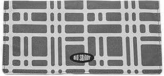 Carteira fina feminina executiva com duas dobras para talão de cheques com capacidade para até 40 cartões