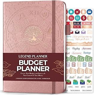 Agenda Legend Budget., Rose Gold - Gold Foil, A5 (5.5'' x 8.3'')