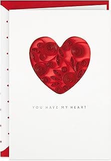 Hallmark Cartão exclusivo do Dia dos Namorados (You Have My Heart) para aniversário, aniversário romântico, amor diário, dia mais doce