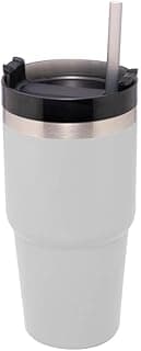 WOLFF - Copo Térmico Parede Dupla Slimterm com Base Ergonômica e Canudo Branco 590Ml