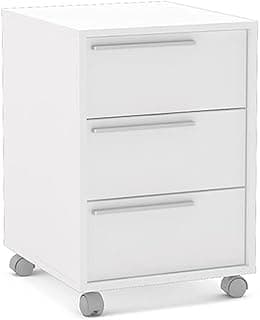 Gaveteiro Maia 3 Gavetas com rodízios Branco Politorno