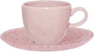 Xícaras de Chá 220 ml, com pires, 6 Peças, Oxford, Ryo Pink Sand