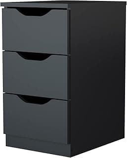 GAVETEIRO MULTIUSO COM 3 GAVETAS PRETO