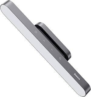 Luminária de mesa de LED Baseus, luzes magnéticas para armário, a bateria, regulável, sem fio, com controle de toque, recarregável, para escritório, home office, cozinha