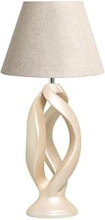 Abajur Grande para Sala Luminária Grego Creme com Cúpula 67x35 cm