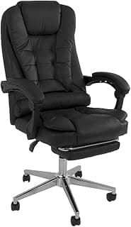 Cadeira De Escritorio Ergonomica Presidente Apoio Para Pés Cor:Preta