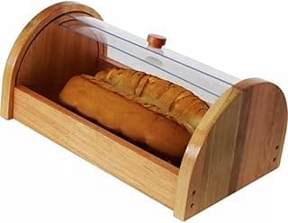 Cesto Porta Pão De Madeira Com Portas De Acrílico Café Manhã