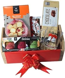 Cesta Café Da Manhã Caneca Flork e Produtos Importados