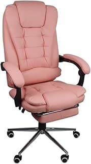 Cadeira De Escritorio Presidente Ergonomica Apoio Para Pés - Rosa