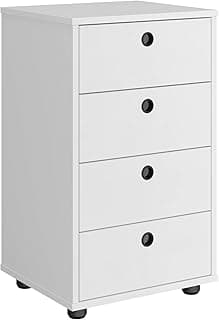 Gaveteiro Mesa De Cabeira Multiuso 4 Gavetas Classic (Branco)