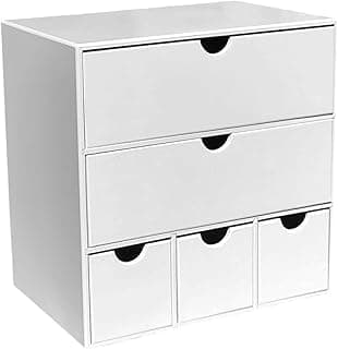 Gaveteiro Organizador Gavetas Multiuso Vintage Escritório Comoda Luxo Rustico (Branco)