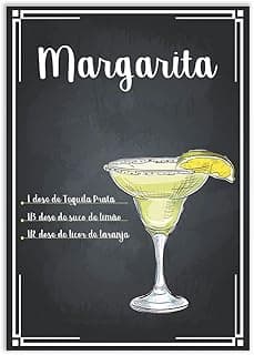Placa Decorativa A4 Bar Bebidas Drink Margarita Decoração