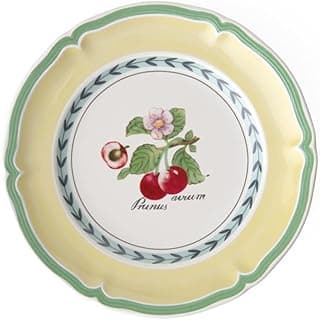 Villeroy & Boch Prato de pão e manteiga French Garden Valence : cereja, 16,5 cm, porcelana premium, branco/multicolorido