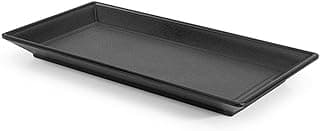 Prato Retangular Gourmet Mix Preto 26.5Cm