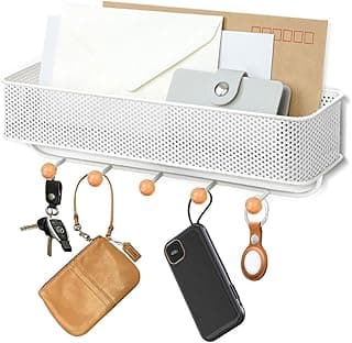 Porta Chaves Estique Organizador de Entrada, Dupla Instalação, Cabideiro de Parede, Porta Chaves de Parede Chaveiro