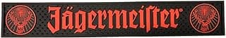 Tapete de barra com logotipo preto e laranja Jagermeister