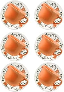 Conjunto de Chá Oxford Cerâmica Lírios 200ml 12 Pç