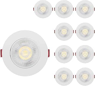 Kit 10 Spot Led Smd 7w Dicróica Direcionável Redondo (Branco Frio)