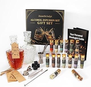 Kit Para Infusão De Bebidas Alcoólicas: Prepare Uísque, Gim, Vodca, Rum E Tequila. Crie Suas Próprias Bebidas Aromatizadas Com Ingredientes Naturais. Ótimo Presente Para Homens