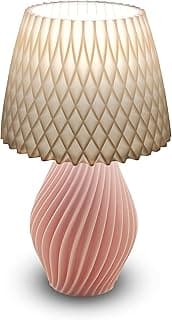 Abajur Luminária De Mesa Sala Quarto Moderno Com Lâmpada led BiVolt (Salmão)