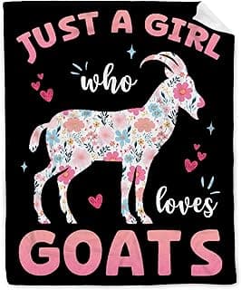 Cobertor de cabra, presentes para amantes de cabras, Just A Girl Who Loves Goats, cobertor para mulheres, meninas, flanela macia, aconchegante, leve, cobertor para sofá-cama, sofá, grande, 203 × 152