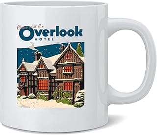 Come Visit The Overlook Hotel Vintage Viagem Caneca de Café de Cerâmica Copo de Chá Divertido Novidade Presente 350 ml