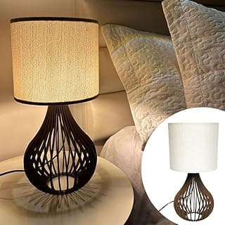 Abajur Para Quarto Beli 41 Cm Quarto Decoração Com Fiação Bivolt 110/220V Com Cúpula Cor Clara Soquete E27