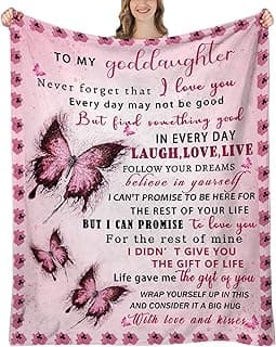 Cobertor de afilhada da madrinha, presentes de afilhada da madrinha, presentes para afilhada de aniversário, formatura e cobertor para minha afilhada 152 cm x 127 cm