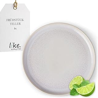 like by Villeroy & Boch - Algodão artesanal, prato de café da manhã, porcelana premium, lavável na lava-louças, seguro para micro-ondas, empilhável, prato, prato de jantar, prato plano